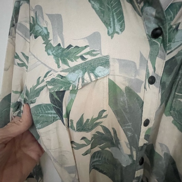 ONE TEASPOON Wasteland Wide Leg
Tropical Long Sleeve Jumpsuit Khaki M (NWOT) - Picture 13 of 14